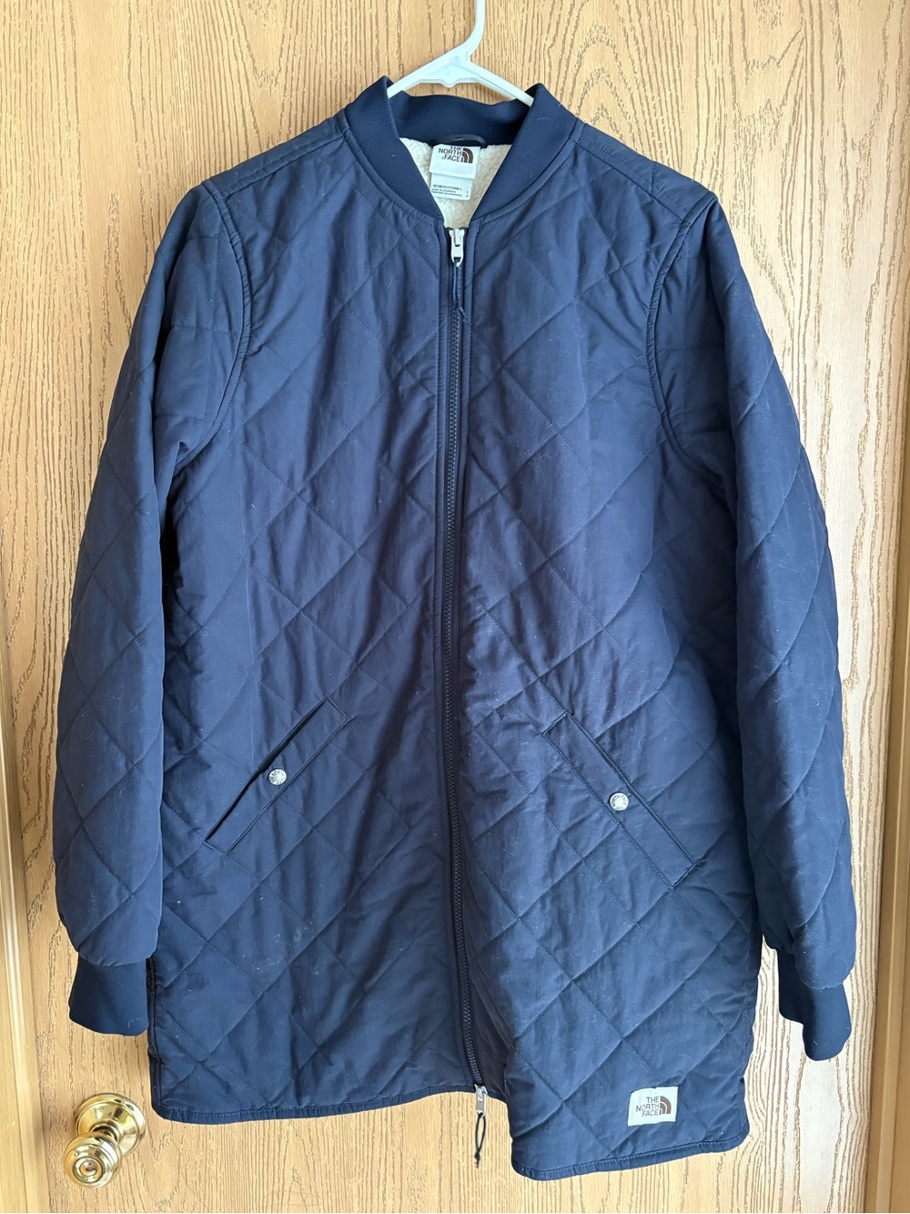 The North Face - Quilted Navy Bomber Jacket